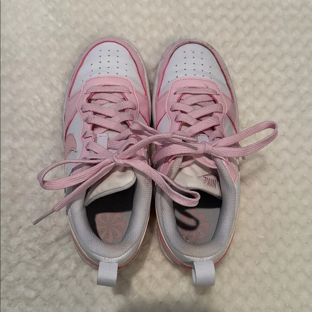 Nike Pink and White Sneakers - 4Y or 6 women’s - Picture 4 of 8